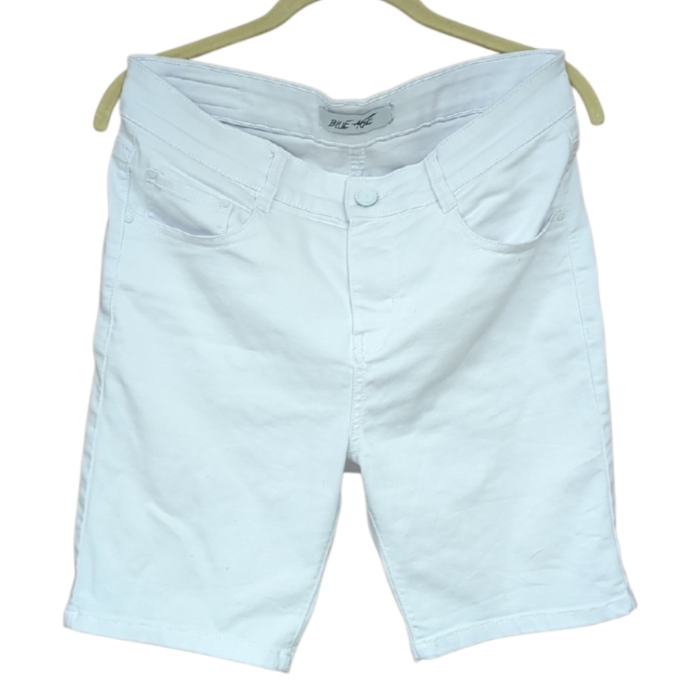 Jean Shorts. Blue Age.  White. Comfortable. Soft. Denim